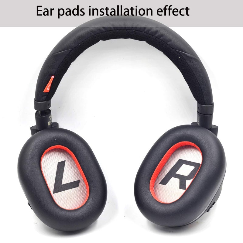 defean Voyager 8200 Ear Pads Replacement EarPads Ear Cushion Compatible with Plantronics Voyager 8200 UC/Plantronics Backbeat Pro2 Headphone (Black) - Image 5